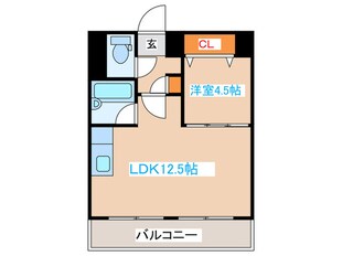 麻生ロイヤルハイツ（502）の物件間取画像